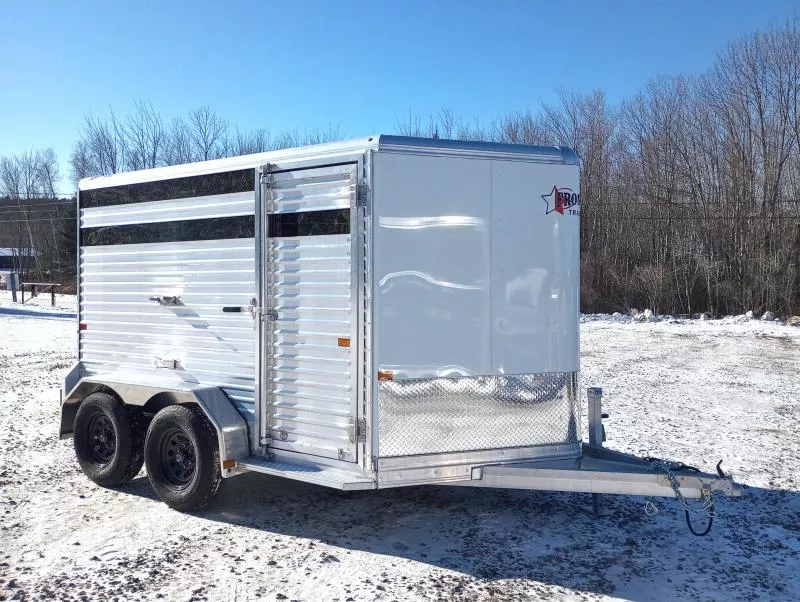 2026 Frontier Trailers Aluminum Livestock 12'7" w/Aluminum Decking, Plexiglass, Spare Tire Mount