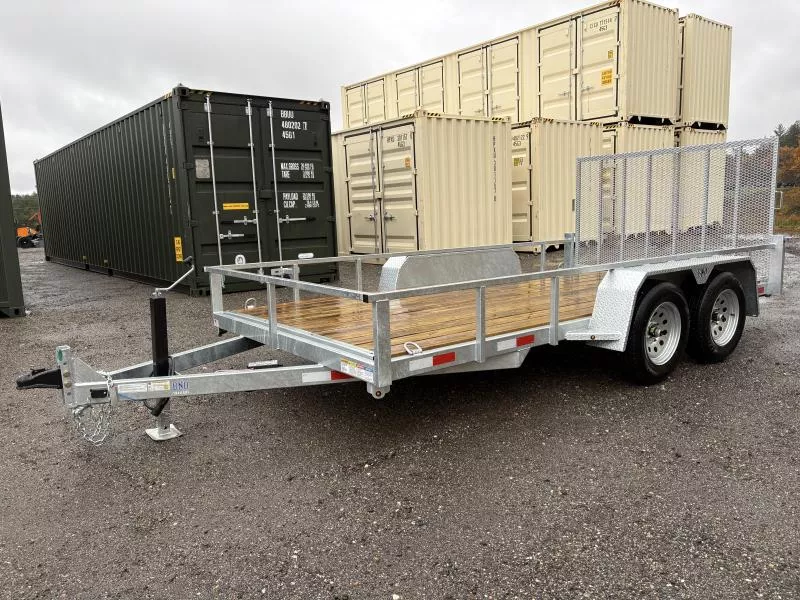 2026 BND 7x14 7K Galvanized Landscape w/Rear Ramp Gate