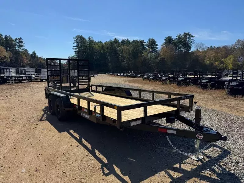 2026 Sure-Trac 7x18 Powder Coated 10K Tube Top Landscape Trailer w/HD Contractor Rear Ramp