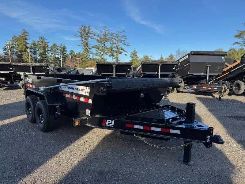 2026 PJ Trailers 7x14 Voyager Series 15.4K Telescopic Dump Trailer w/Hyd Jack & Solar