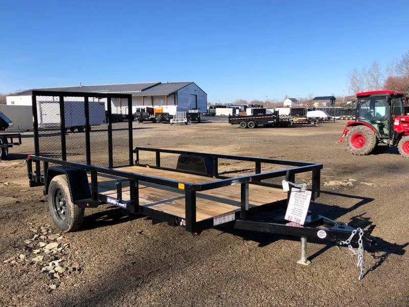 2025 Sure-Trac 6x12 Powder Coated Utility Trailer w/Ramp Gate, Spare Tire Mount.
