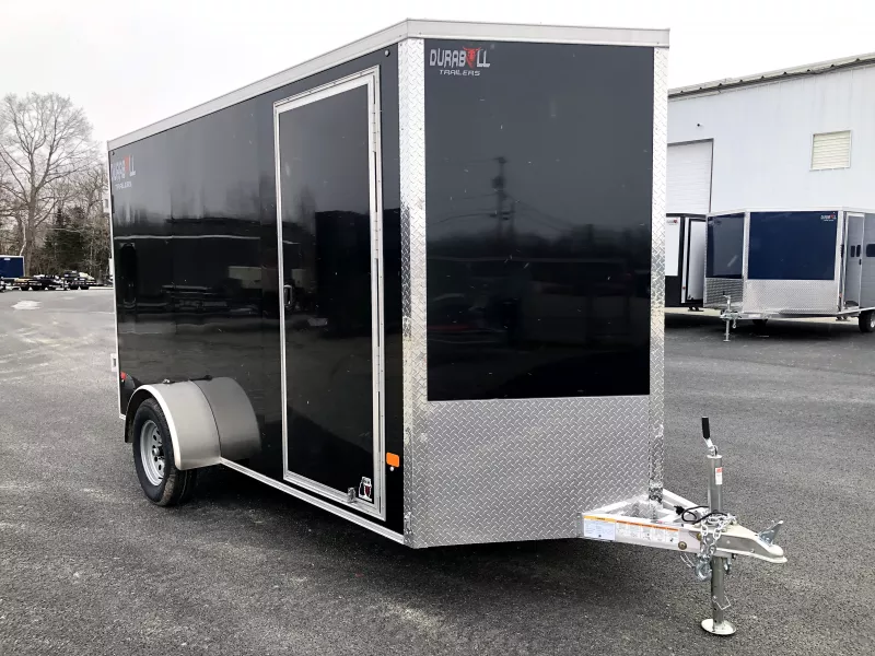 2026 Durabull 6X12 Aluminum Enclosed Cargo Trailer w/Double Barn Doors. 1260 lbs.