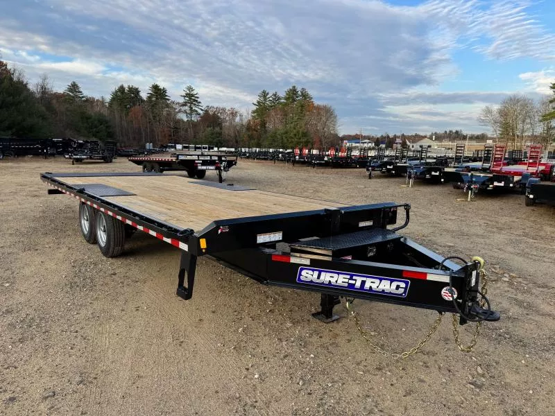 2026 Sure-Trac 8.5x22 Powder Coated 17.6K Power Tilt Deckover Equipment Trailer