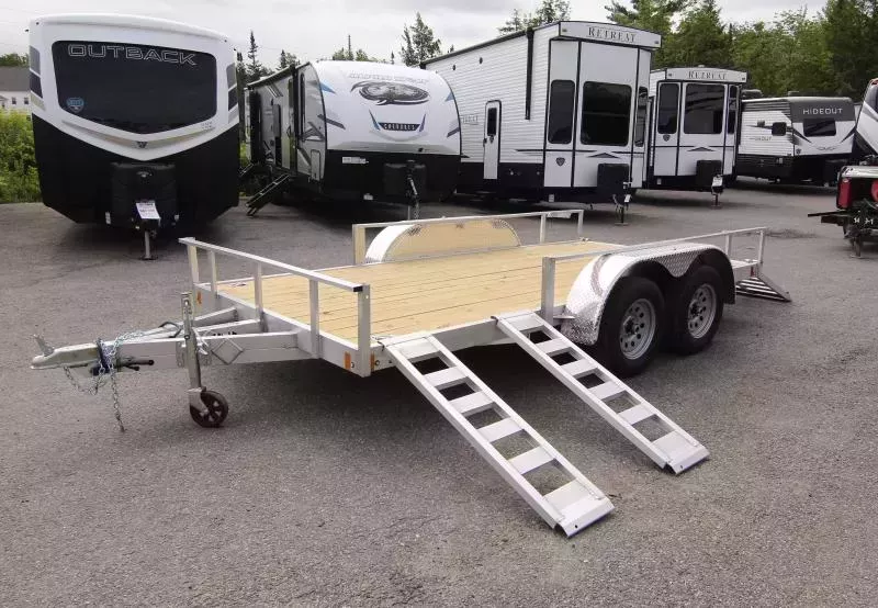 2026 Mission 6.5x14 Aluminum Landscape/Utility Trailer w/ATV Ramps. 1365 lbs.