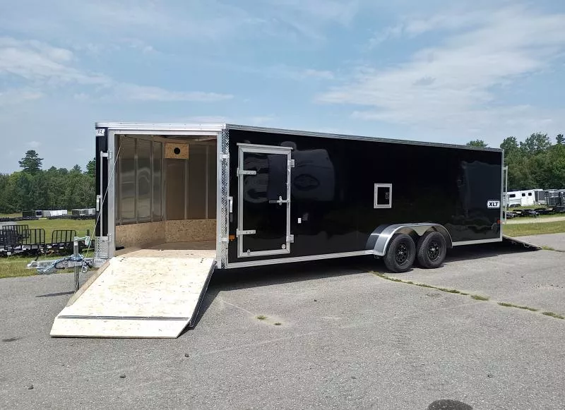 2026 E-Z Hauler XLT 7x22 Aluminum 4-Place Drive In/Out Snowmobile Trailer w/Fuel Door, Spring Assist Ramps