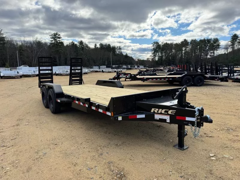 2026 Rice Trailers 7x20 Powder Coated 16K LowPro Equipment Trailer w/Heavy Duty Ramps