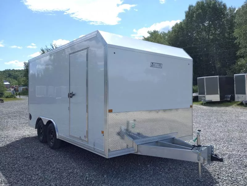2026 E-Z Hauler 8.5x16 7K Aluminum Enclosed Cargo w/Ultimate Landscape Package, Spring Assist Ramp