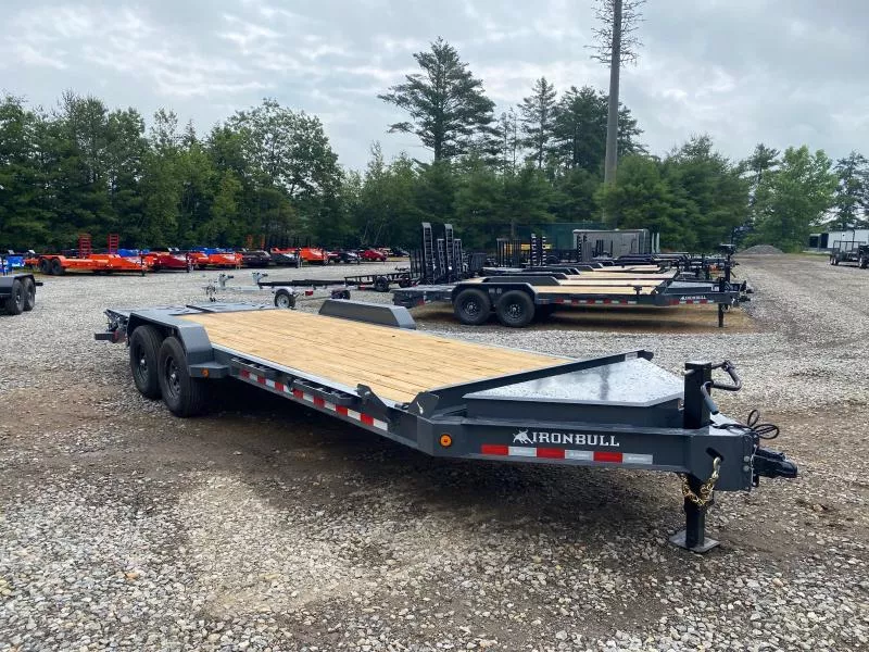 2026 Iron Bull Trailers 7x22 Powder Coated 14K Equipment Trailer w/Full Width Ramps & Toolbox