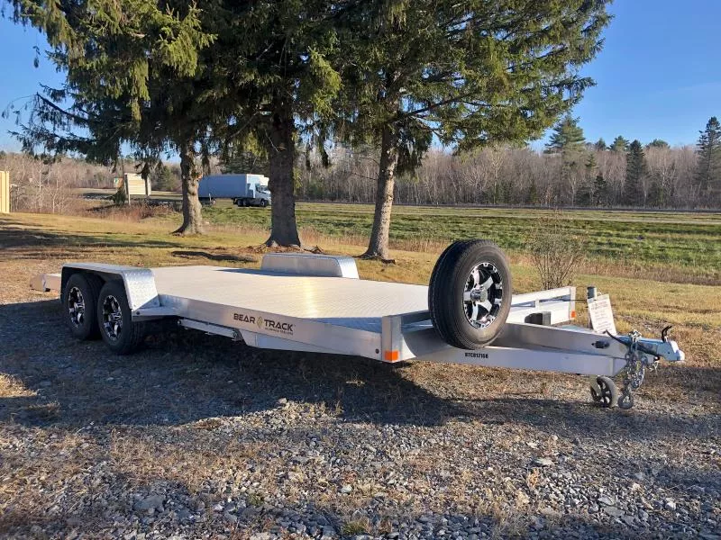 2023 Bear Track 7x18 7K Aluminum Car Hauler w/Ramps Aluminum Wheels 5-Year Warranty
