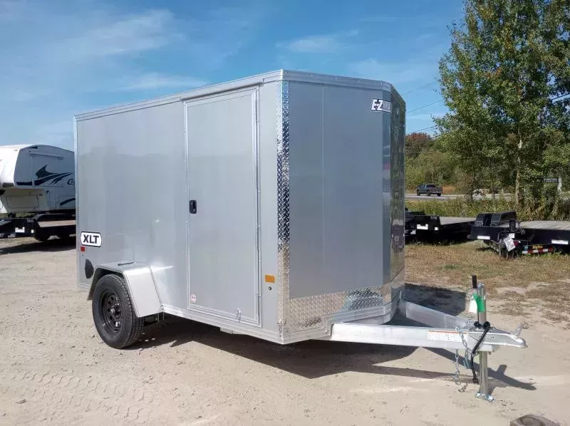 2026 E-Z Hauler 6x10 Aluminum Enclosed Cargo Trailer w/Spring Assist Ramp Door. 905 lbs.