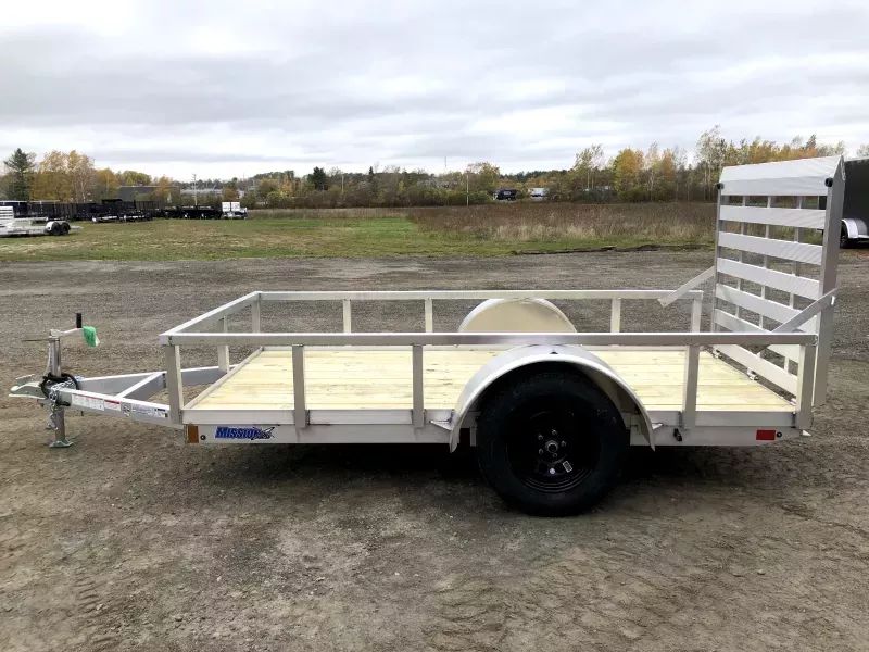 2026 Mission 5.5x10 Aluminum 3K Utility Trailer w/Fold Flat Ramp