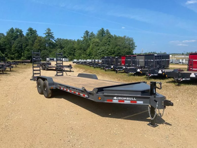 2026 Iron Bull Trailers 7x22 Powder Coated 14K Equipment Trailer w/Stand Up Ramps & Toolbox