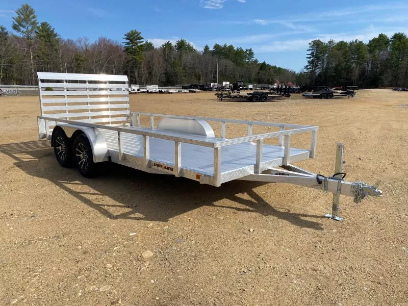 2026 Sport Haven 7x16 Aluminum 7K Deluxe Landscape Trailer w/Fold Flat Rear Ramp