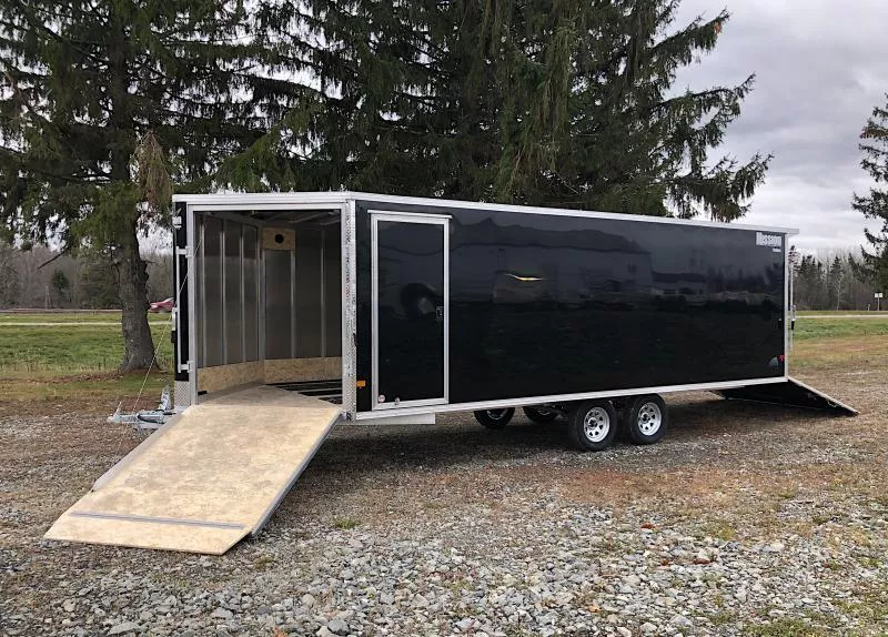 2026 Mission 101x22 Aluminum 4/5 Place Drive In/Out Deckover w/Spring Assist Ramps, Mats/Guides. 2600 lbs.