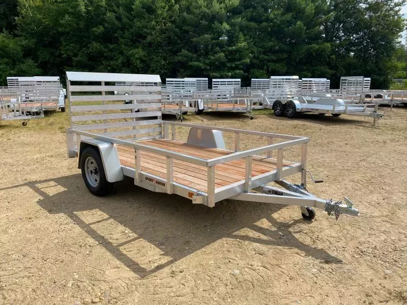 2026 Sport Haven 6x10 Aluminum 3K Utility Trailer w/Fold Flat Ramp
