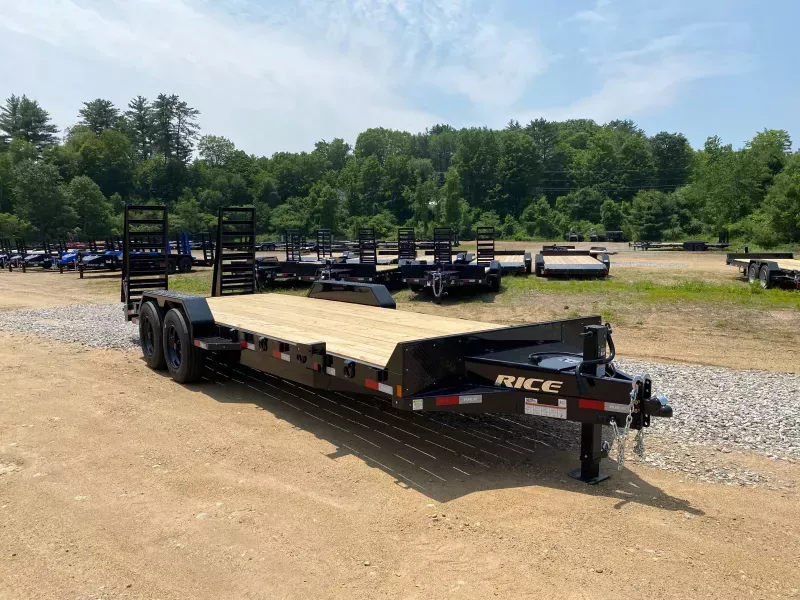 2026 Rice Trailers 7x22 Powder Coated 16K LowPro  Equipment Trailer w/Heavy Duty Ramps