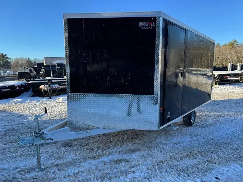 2026 Durabull Trailers 101x12 Aluminum Enclosed 2-Place Multi-Sport Snowmobile Trailer w/Snow Package