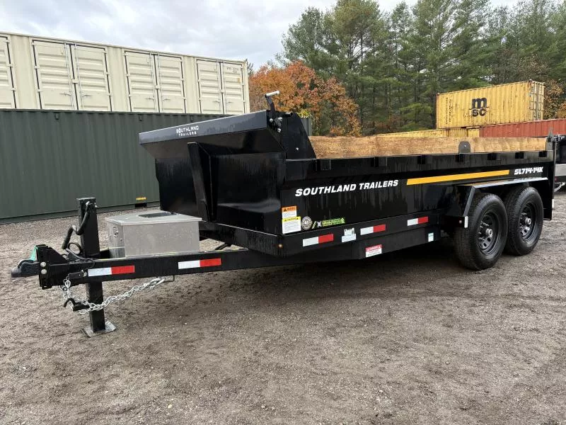 2026 Southland Trailers 7x14 15.4K Dump Trailer w/ Spare Tire, Toolbox & Tarp