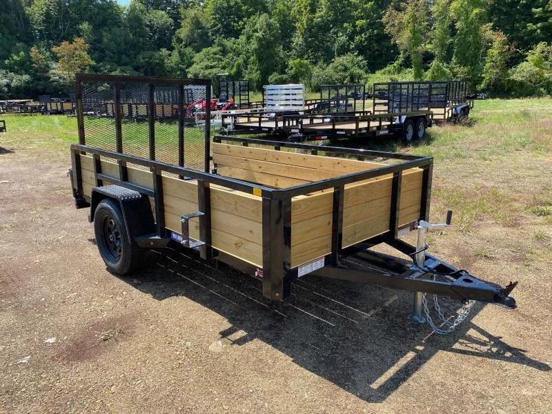 2025 Sure-Trac 6x10 Powder Coated 3K 3-Board High Side Utility Trailer w/Rear Ramp