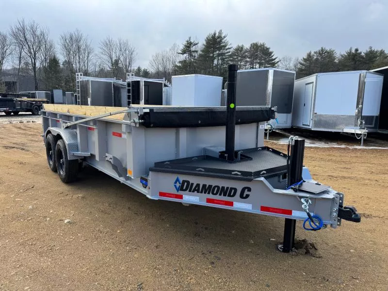 2026 Diamond C Trailers 7x16 Pacesetter 14.9K Tele Dump Trailer w/Wireless Remote & Hyd Jack