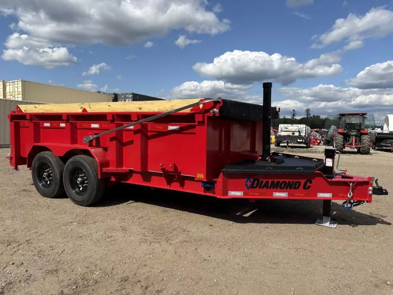 2026 Diamond C Trailers 7x14 15K Powder Coated Dump Trailer w/32” High Sides