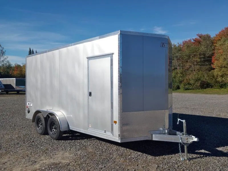 2026 E-Z Hauler XLT 7x16 7K Aluminum Enclosed Cargo w/Spring Assist Rear Ramp, Spare Tire & Mount