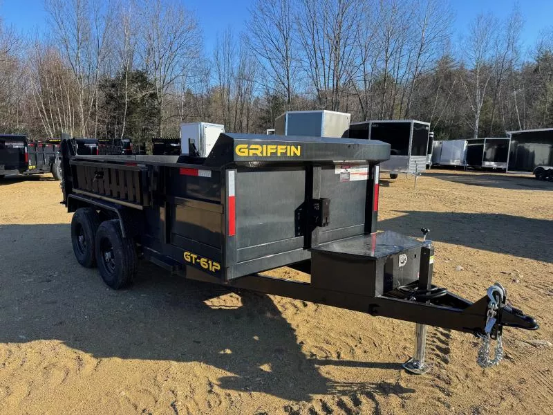 2026 Griffin Trailers 6x12 Powder Coated 10K Dump Trailer w/Ramp Kit