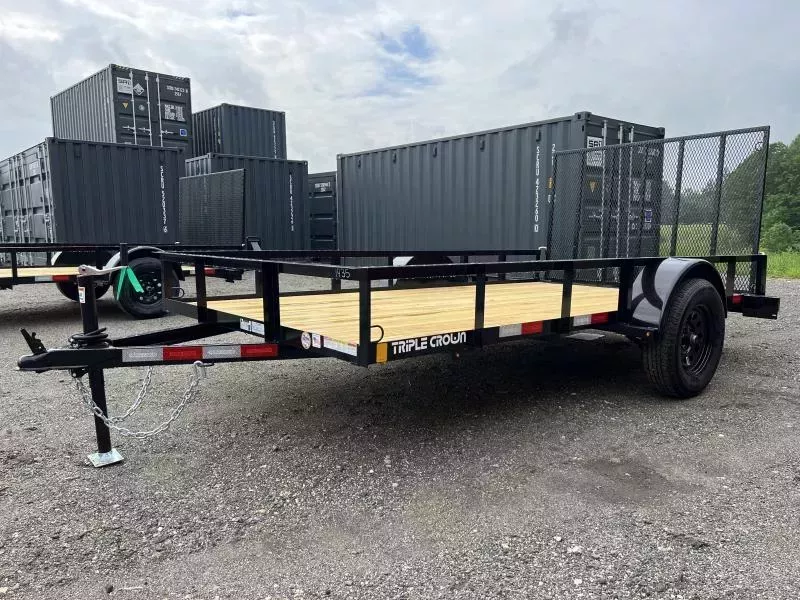 2026 Triple Crown Trailers 6x12 3K Powder Coat Utility w/Ramp Gate