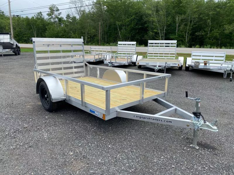 2025 CargoPro Trailers 5.5x10 Aluminum 3K Utility Trailer w/Fold Flat Ramp