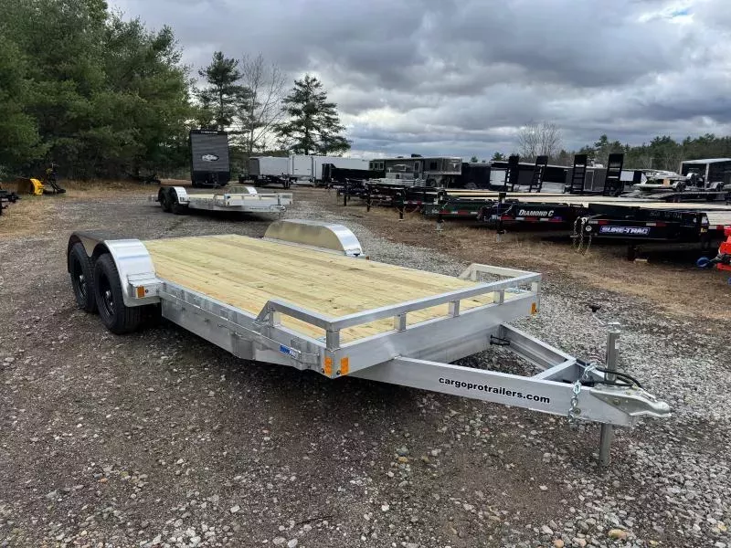 2026 CargoPro Trailers 7x18 Aluminum Economy Wood Deck 10K Car Hauler w/Removable Fender