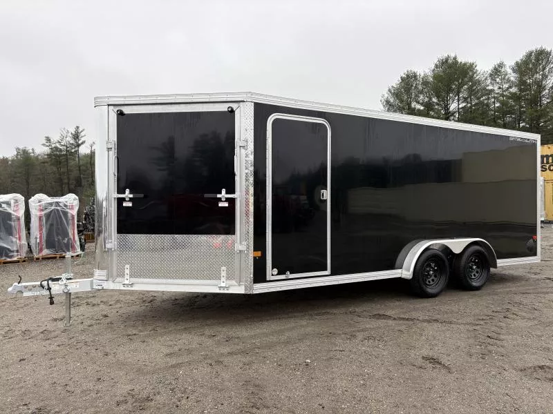 2026 Stealth Trailers 7.5x18 3-Place Aluminum Enclosed Snowmobile Trailer 