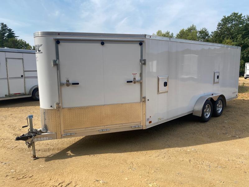 2018 ATC 7x18+6 Aluminum Enclosed 3-Place 7K In-Line Snowmobile Trailer w/Fuel Doors
