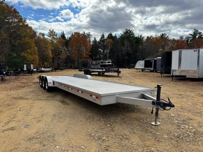 2026 JF Trailers 7x34 Aluminum 15K 2-Car Hauler w/Aluminum Deck & Slide In Ramps