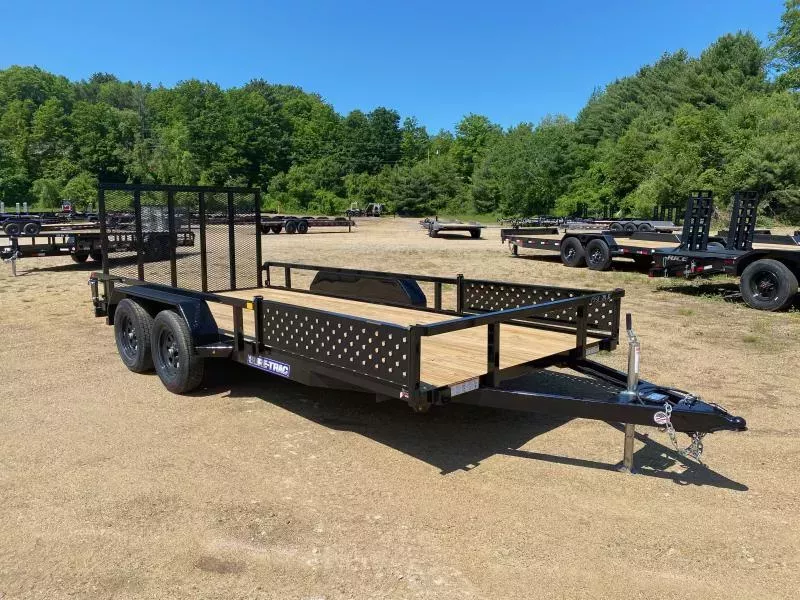 2026 Sure-Trac 7x16 Powder Coated 7K Tube Top ATV/Utility Trailer w/Side Load Ramps