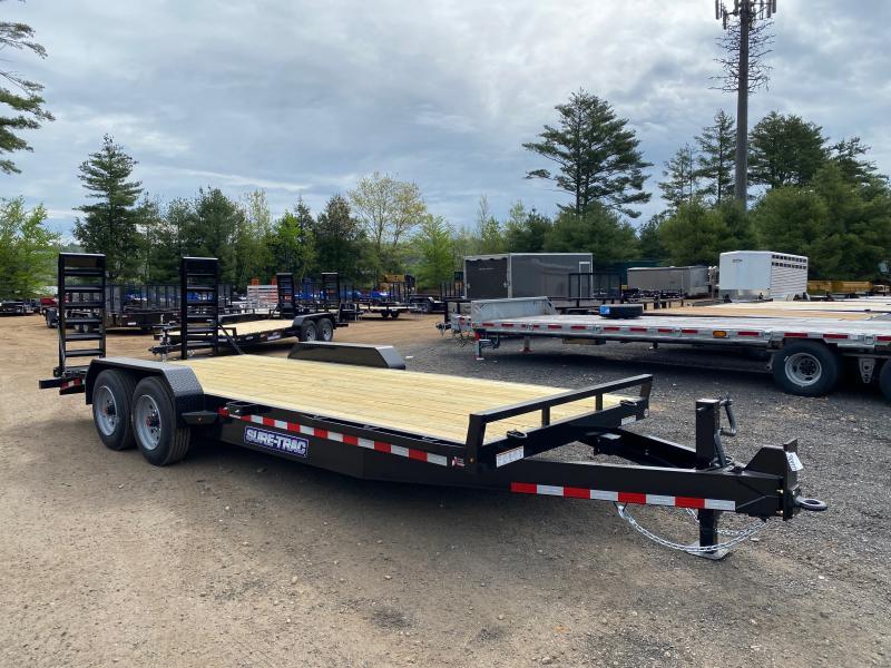 2024 Sure-Trac 7x20 Powder Coated 16K LowPro Equipment Equipment Trailer w/Ramps