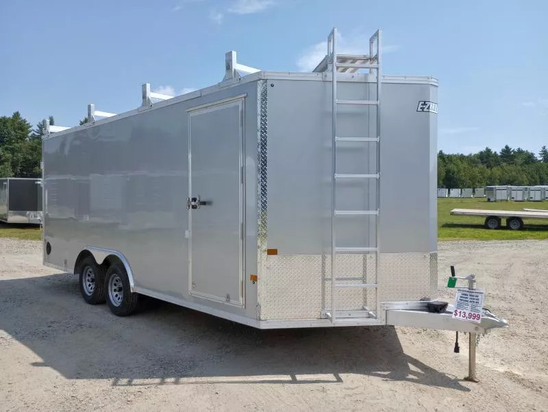 2025 E-Z Hauler 8.5x18 7K Aluminum Enclosed Cargo Trailer w/Ultimate Contractor Package, Barn Doors