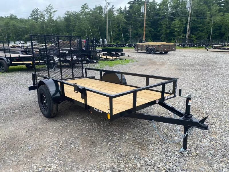 2025 Triple Crown Trailers 5x10 Powder Coated 3K Utility Trailer w/Rear Ramp Gate