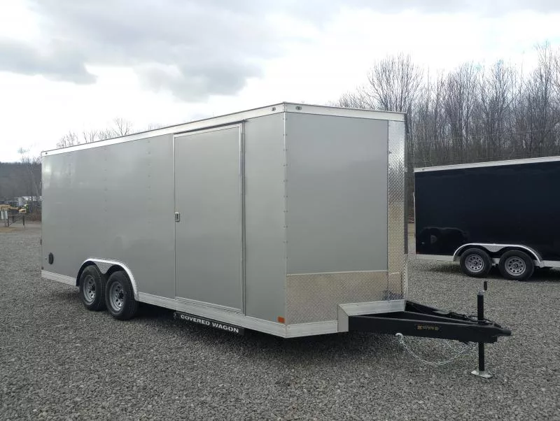2026 Covered Wagon 8.5x20 10K Enclosed Car Hauler w/Extra Height, Polycore Siding, Spring Assist Rear Ramp
