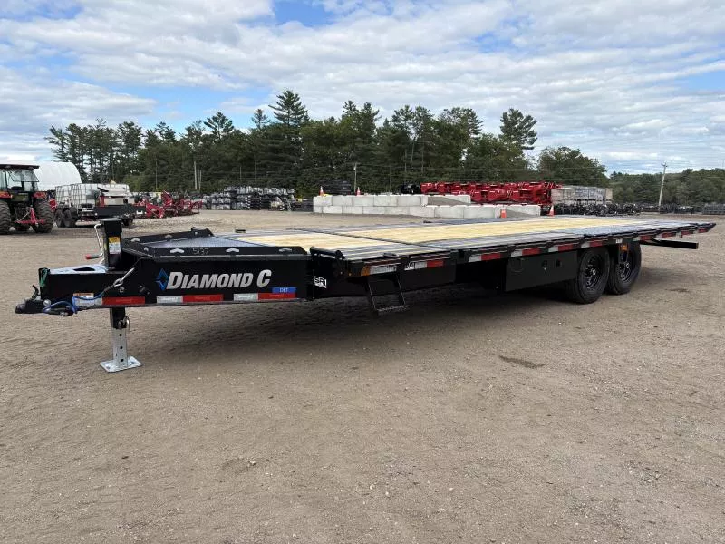 2026 Diamond C Trailers 8.5x24 15K Deckover Tilt Equipment Trailer w/Blackwood Decking & 4’ Stationary