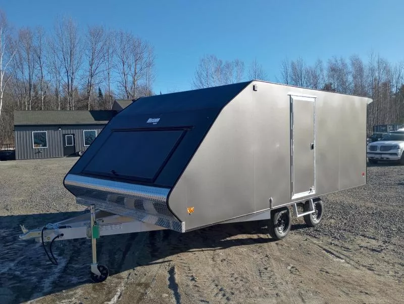 2026 Mission 101x16 Aluminum 3-Place Crossover w/Galvanized Package, Tapered Ramp, Rear Door Canopy