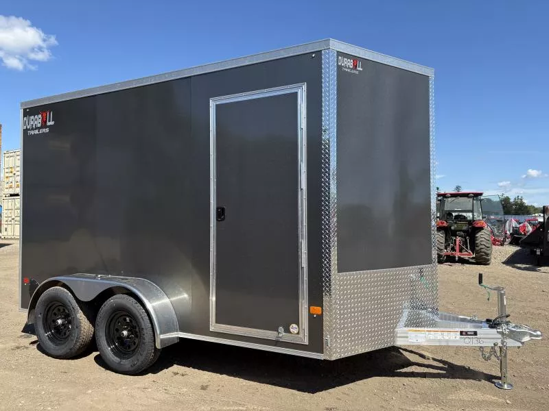 2026 Durabull Trailers 7X12 Aluminum Enclosed Cargo Trailer w/Extra Height, Recessed Slide Track & LED Backup Lights 