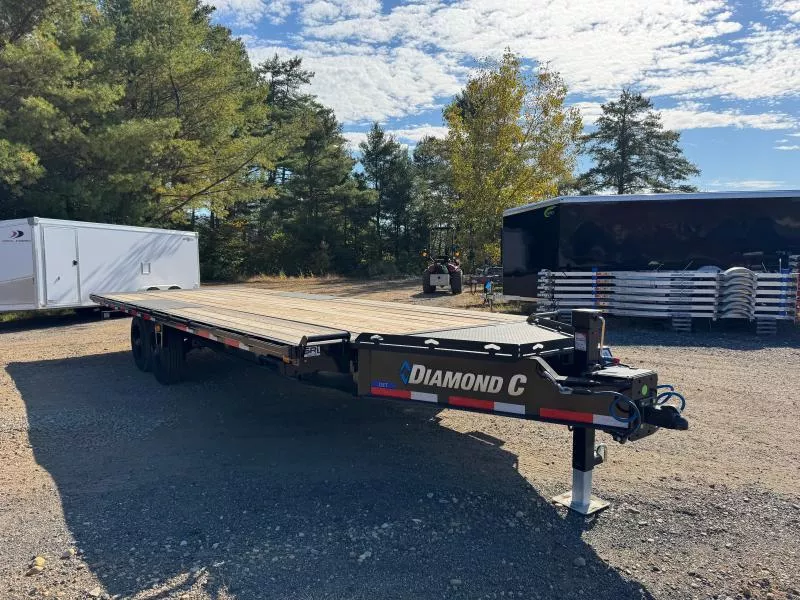 2025 Diamond C Trailers 8.5x24 Powder Coated 20K Full Tilt Deckover Equipment Trailer w/Solar & Wireless Remote