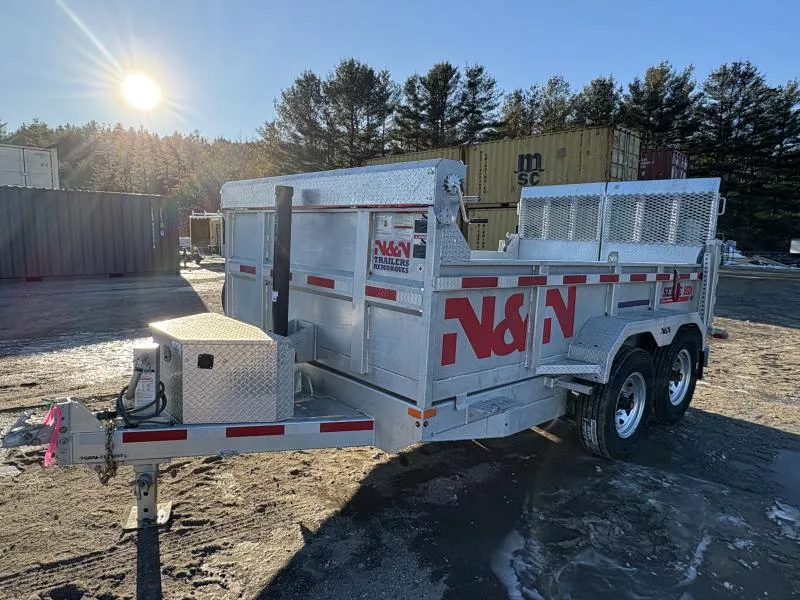 2026 N&N Trailers 7x12 15K Galvanized Dump Trailer w/Spare Tire, Mount, & Combo/Landscape Gate