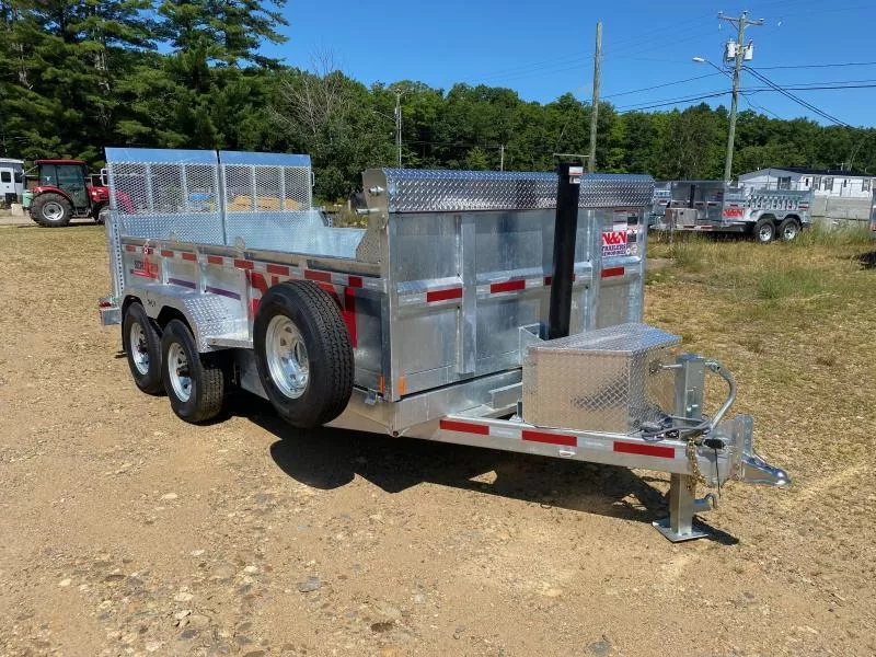 2025 N&N Trailers 7x14 Galvanized 15K Dump Trailer w/Combo Gate & Tarp Kit