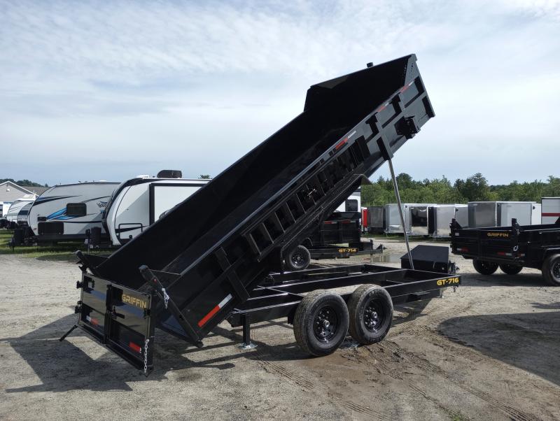 2025 Griffin Trailers 7x16 14K Powder Coated Telescopic Dump w