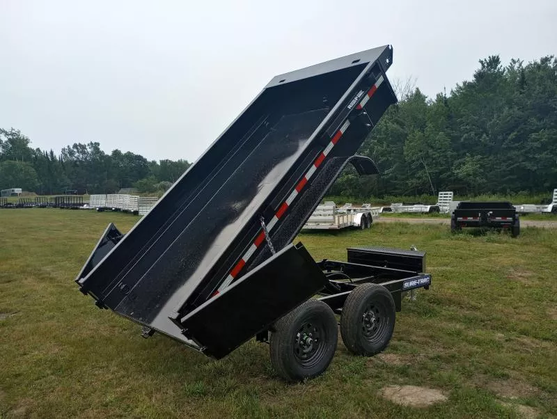 2025 Sure-Trac 5x10 7K Powder Coated Hydraulic Dump w/Barn Doors, D-Rings