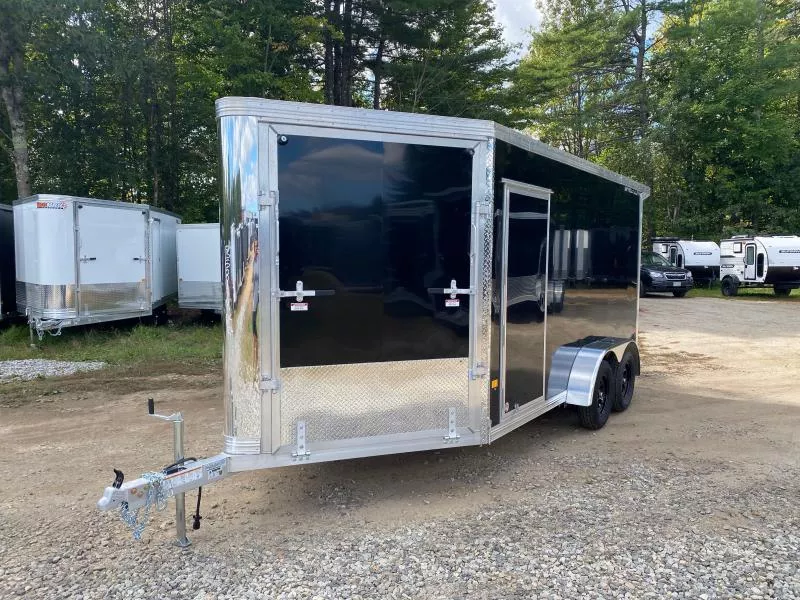 2026 Stealth Trailers 7x14+4.5 Aluminum 2-Place Enclosed Snowmobile Trailer w/Extra Height & Spoiler