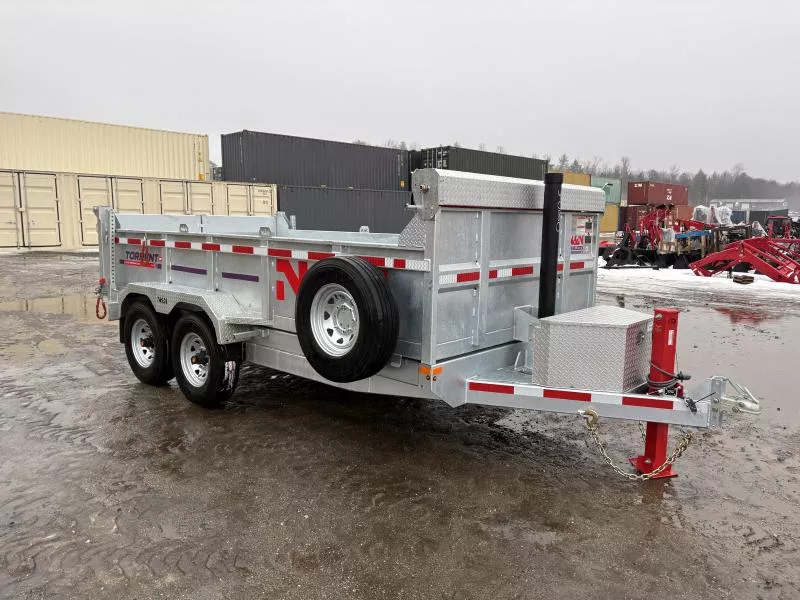 2026 N&N Trailers 7x14 15K Heavy Duty Dump Trailer w/Spare Mount, Tire & Hydraulic Jack