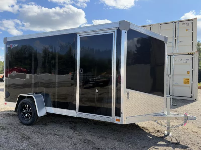 2026 Ideal Cargo 6x12 Galvanized Enclosed Cargo Trailer w/Spare Tire, Interior Spare Tire Mount & E-Track System 