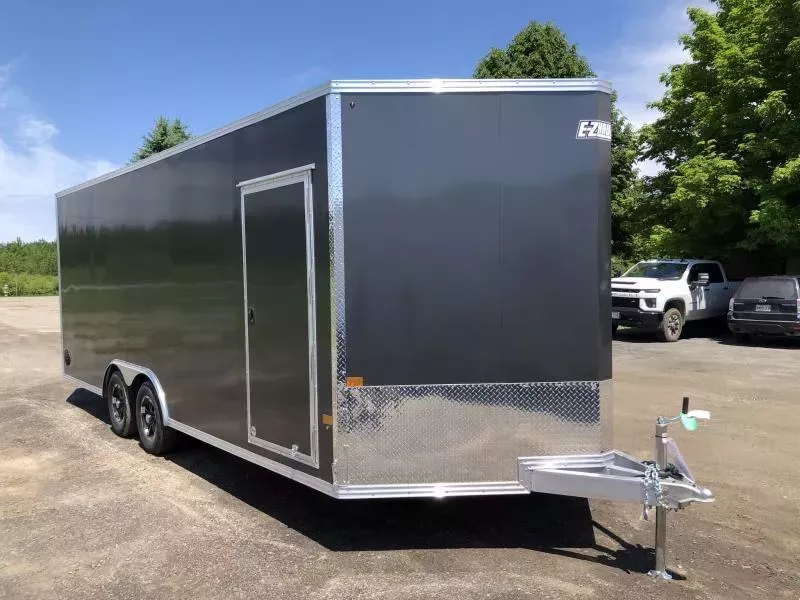 2026 E-Z Hauler 8.5x20 7K Aluminum Enclosed Cargo Trailer w/Extra Height - Aluminum Wheels. 2131 lbs.